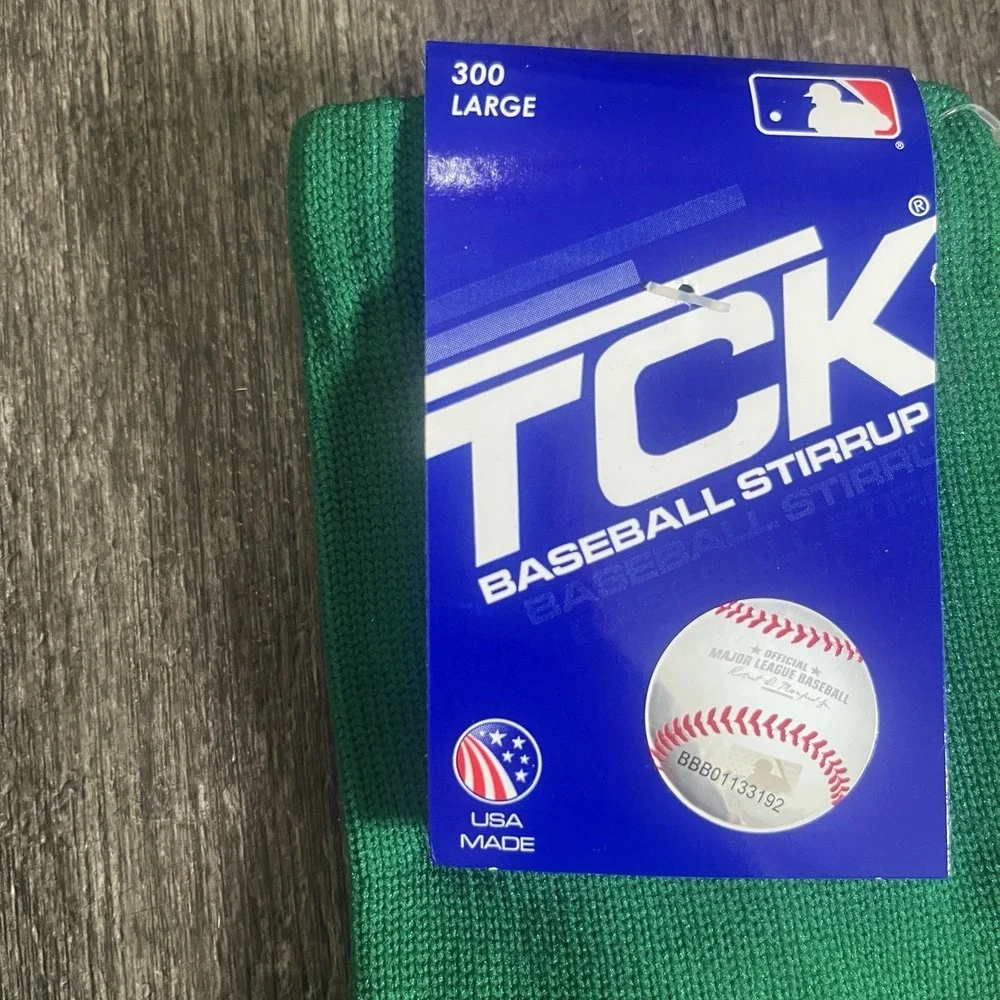 Lot‎ Of 3 TCK Baseball Stirrups Large 700 Pro Green Gold White USA MADE NEW